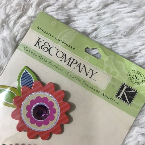 NWOT K & Company Adhesive Chipboard & Iron-On Butterflies Rhinestone & Studs Set - Picture 2 of 9